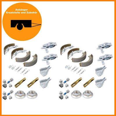 2x Bremsbacken Bremsbacke Bremsbeläge für Knott 200x50 20-2425/1 Reparatur - Set