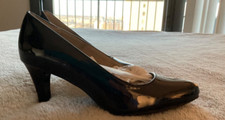 SALE Rialto Choffel Women's Dress Shoe Black Patent Leather Size 7 M Pumps Heels