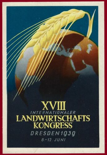 German WW 2 Third Reich postcard International Agricultural Congress Dresden