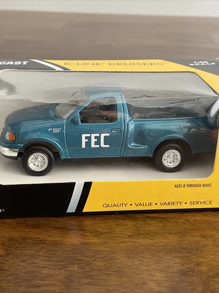 K-Line Kruisers Die Cast 1:43 K-94365 FEC 97 Teal Ford Pick-Up Truck NEW - Image 2 of 4