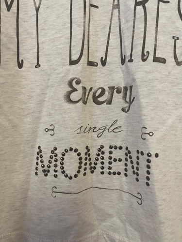 Jeanswest Tshirt "Always be with u Dearest Every Single Moment" Tan Size Small - Picture 3 of 8