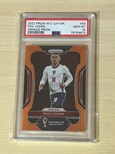 Panini Foden 2022 World Cup Prizm RC 25 Limited Orange PSA10 Card Rare