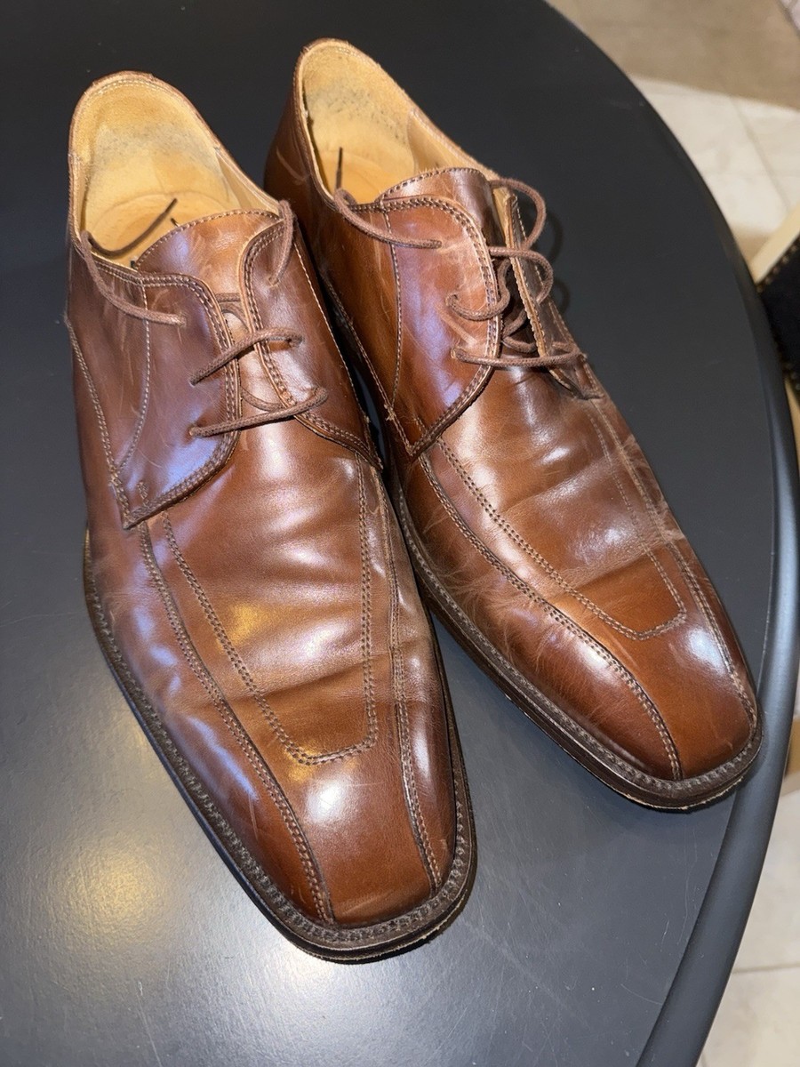 Mercanti Fiorentini 6799 Brown Leather Cap Toe Oxford Shoes Men\'s 12 M Mercanti Fiorentini Oxfords Apron Toe Shoes US 13 Brown  main image 4