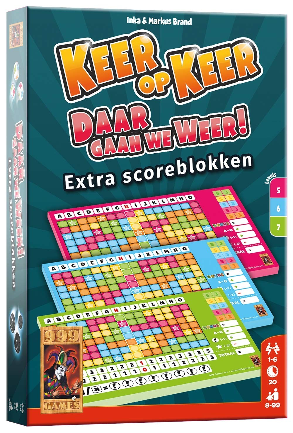 Unbekannt 999 Games - Keer on Keer Scoreblock 3 Pieces Level 5, 6 and 7 Game - f