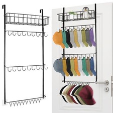 SelfTek Large Size Over the Door Hat Rack, Hat Storage Organizer for Baseball...
