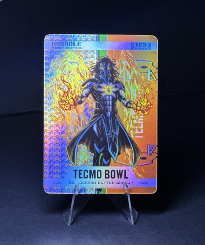 2026 Bo Jackson Battle Arena Tecmo Bowl Myracle Jaymir Gibbs END ZONE FIRE FOIL