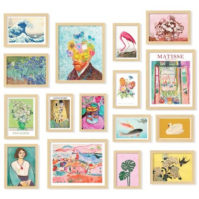 Eclectic Home Decor Aesthetic - 16 Pcs Maximalist Decorations Funky Posters, ...