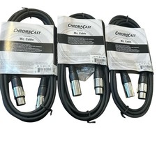 Mic Cable ChromaCast Pro Series 10 Feet, Black, XLR/XLR Ends Set Of 3