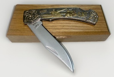 Collectible Caterpillar 5  Limited Edition Folding Knife. Boxed As Shown US Made