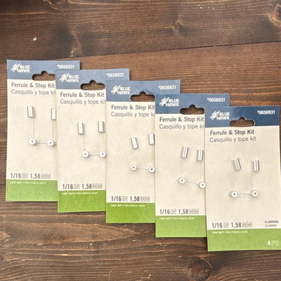 #ad #ad Blue Hawk Ferrule amp; Stop Kit Aluminum 1 16 in 1.58 mm 0656931 5 Packs $13.00