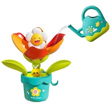 Baby Bath Toy Flower Watering Can Pool Bath Tub Toy with Strong Suction Cup f...