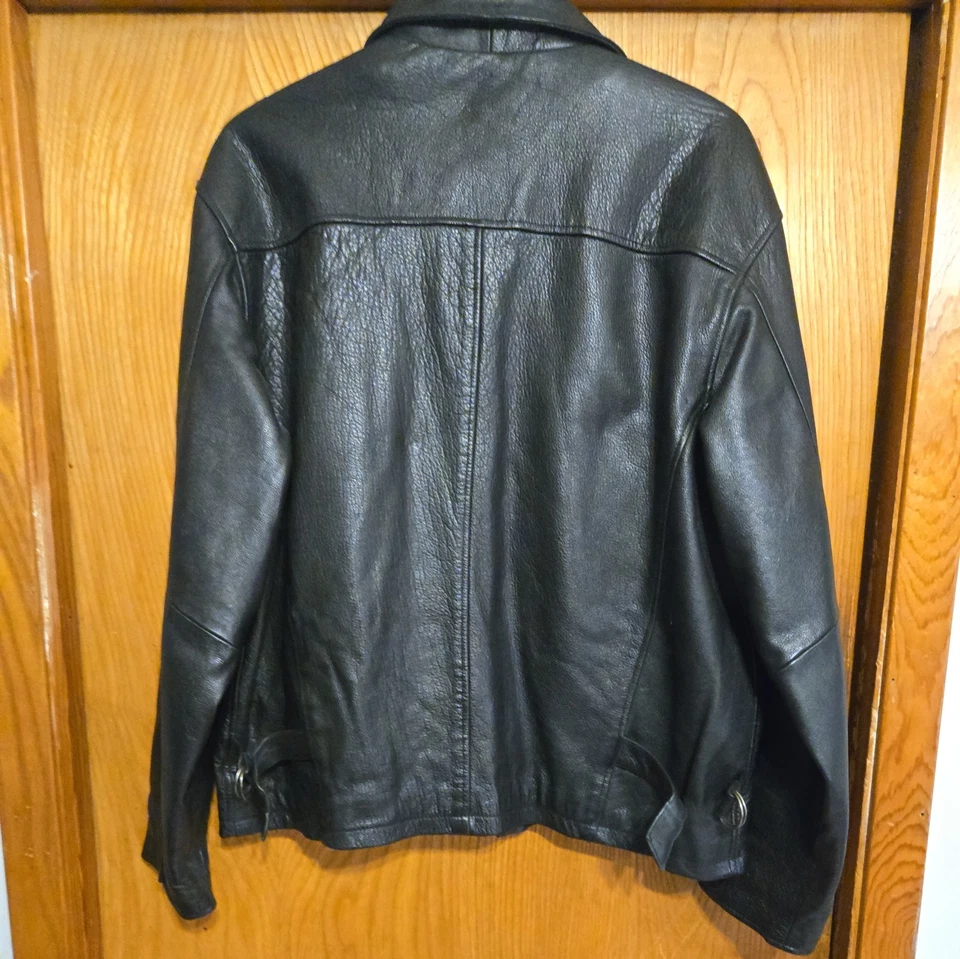 Chaqueta de cuero Wilson's M. Julian forro de cuero negro para hombre XL. Foto 3 de 4