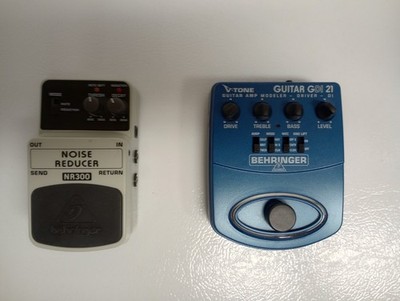 BEHRINGER GDI 21 & NOISE REDUCER Guitar Pedals V-Tone Multi Effects Preamp