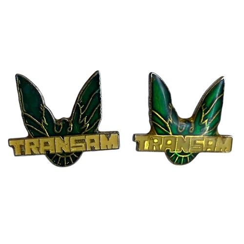 Lot Of 2 Vintage Pontiac Firebird Trans Am Emblem Lapel Pin Metal Enamel Eagle