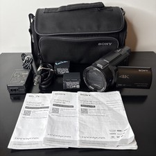 Sony FDR-AX53 4K Handycam Camcorder w/ 128GB Card, Charger, Carry Case  2    s