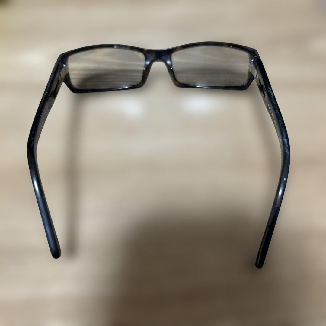 PRADA square frame glasses black transparent lens… - image 4