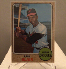 Topps 1968 Paul Blair #135 Baltimore Orioles Major League Baseball Card