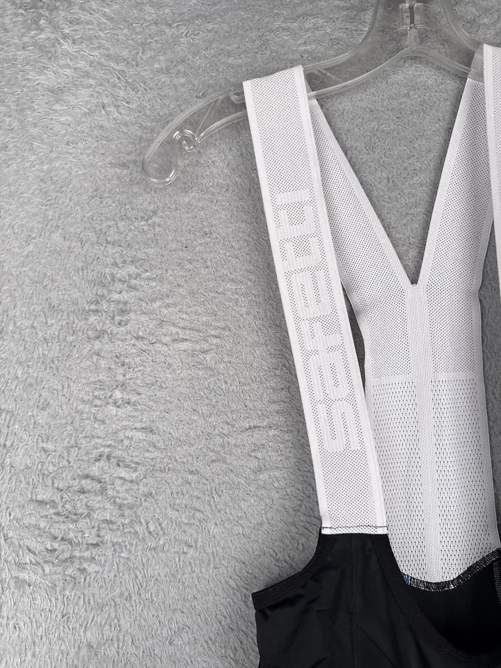 Culotte con tirantes de ciclismo Safetti para hombre mediano negro VR7 gamuza acolchada Foundre Racing Foto 3 de 4