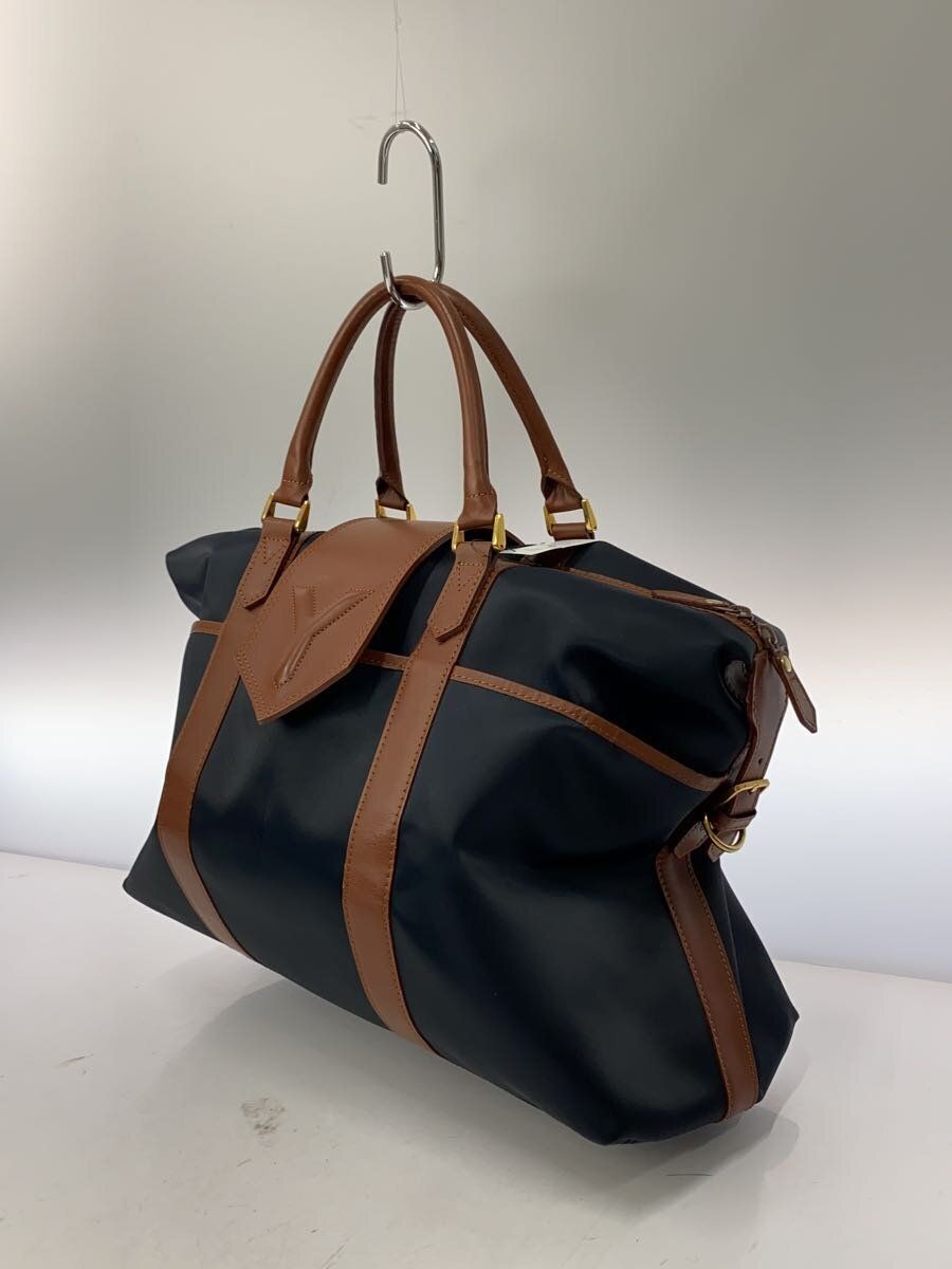 Borsa YVES SAINT LAURENT Boston quadrata con tracolla nera marrone bicolore usata