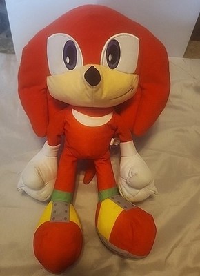 Toy Factory Sonic the Hedgehog Knuckles the Echidna Plush 16  SEGA Foam Head