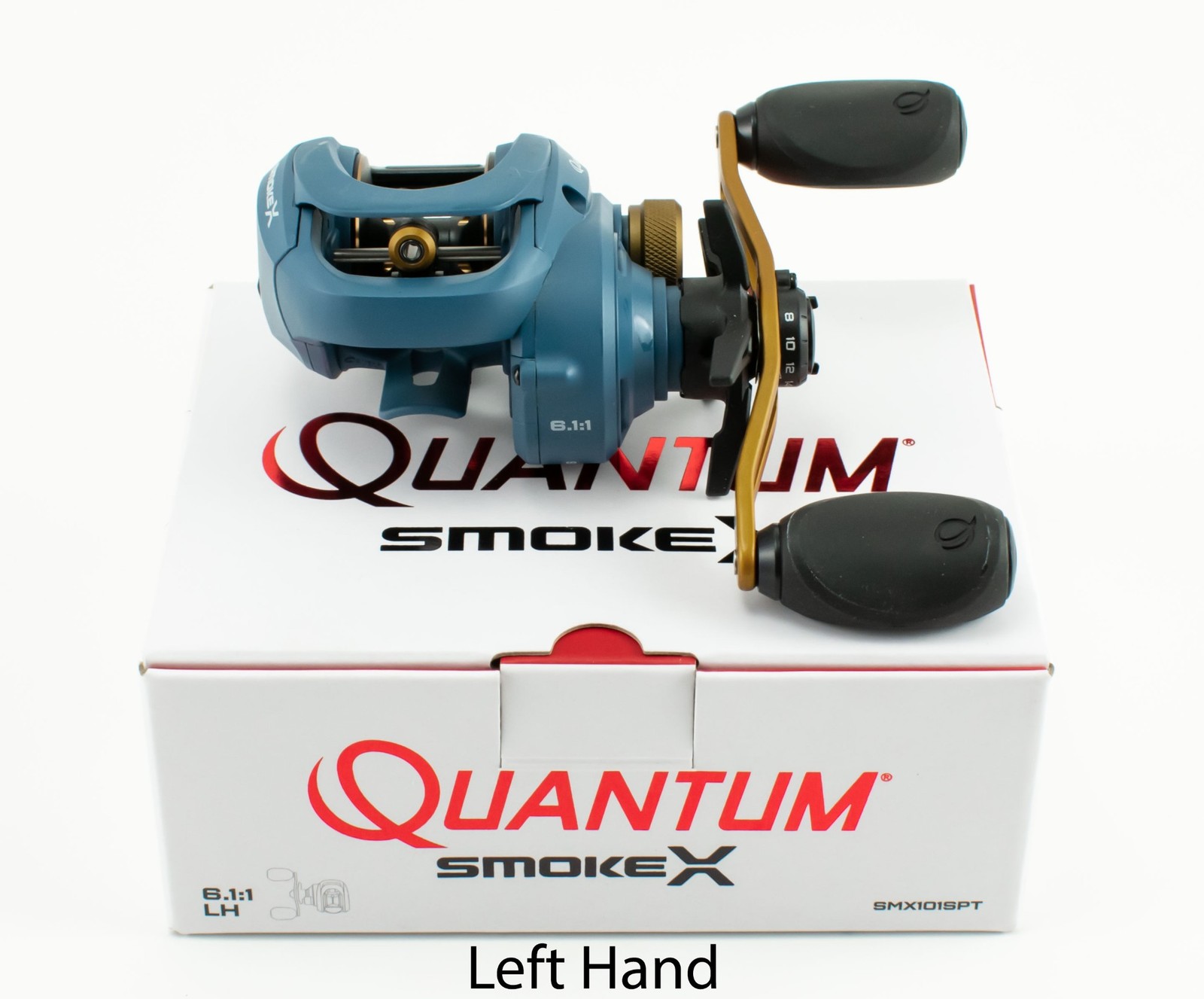 QUANTUM SMOKE X SMX101SPT 6.1:1 GEAR RATIO LEFT HAND BAITCAST REEL