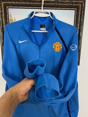 Vintage Nike Manchester United Fleece Train Football Track Top