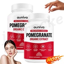 2Pack Auniva Pomegranate Extract Capsules, Natural Pomegranate Supplement NEW