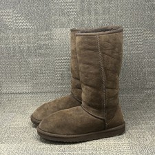 UGG Australia Classic Tall 5815 Women  s 8 Chocolate Brown Suede Sheepskin Boots