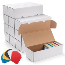 12 Pack Trading Card Storage BoxCardboard Sports Game Card Storage Collector ...