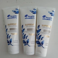 3 Head & Shoulders SUPREME Exfoliating Scalp Scrub Vitamin E & Argan Oil 3.3oz