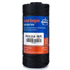 Braided Tarred Bank Line Braided Nylon Twine, 789 Feet 12 Bank Line, Black T...