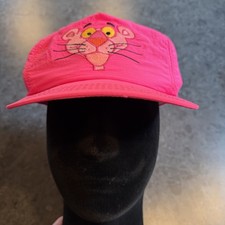 Pink Panther Neon Pink Snapback Hat Embroidered Adjustable Cap Made in USA Retro