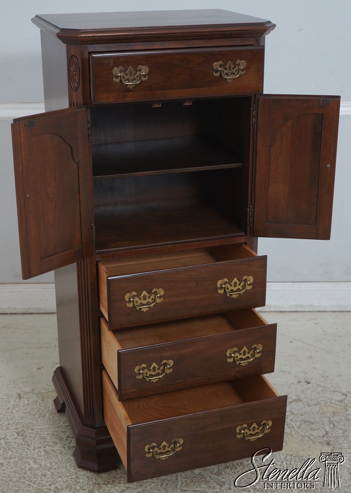 F70902: ETHAN ALLEN Cherry Georgian Court Lingerie Chest