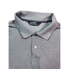 Members Mark Mens Pique Polo Shirt Stretch Cotton Gray Casual Top