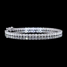 5.15Ct Round Cut White Moissanite Women's Tennis Bracelet 14K White Gold Plated