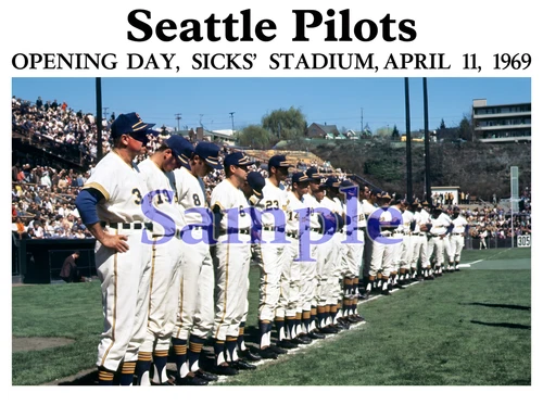 1969 Opening Day Player Introductions Seattle Pilots Color 8 X 10 Photo Picture