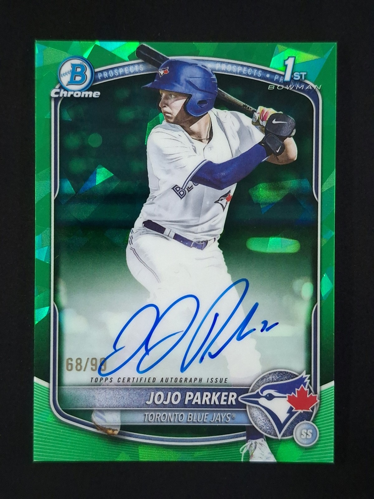 2025 Bowman Draft JOJO PARKER 68/99 1st RC Auto Chrome Green Sapphire #CPA-JP
