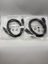 Lot Of 2 DisplayPort to Display Port Cable Male to Male 3ft NEW STILL SEALED