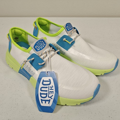 #ad #ad Hey Dude Sirocco Dual Knit Shoes Men’s 11 White Yellow 40184 14R New $54.95