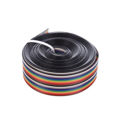 Eowpower 20 Pin Rainbow Color Flat Ribbon IDC Cable Wire 5 20pin, Multicolor