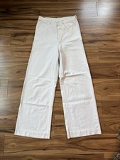 Vintage 60s US Navy White Pants Flared Men's 28x31 Button Fly Military