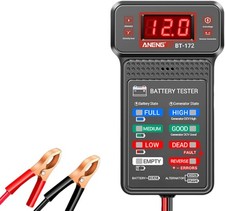 12v Universal Car Battery Tester Lcd Indication Voltmeter Alternator Tester