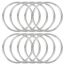 10 Pcs Dream Catcher Rings,Metal Floral Hoops 2 Inch Macrame Hoops Ring,Silver