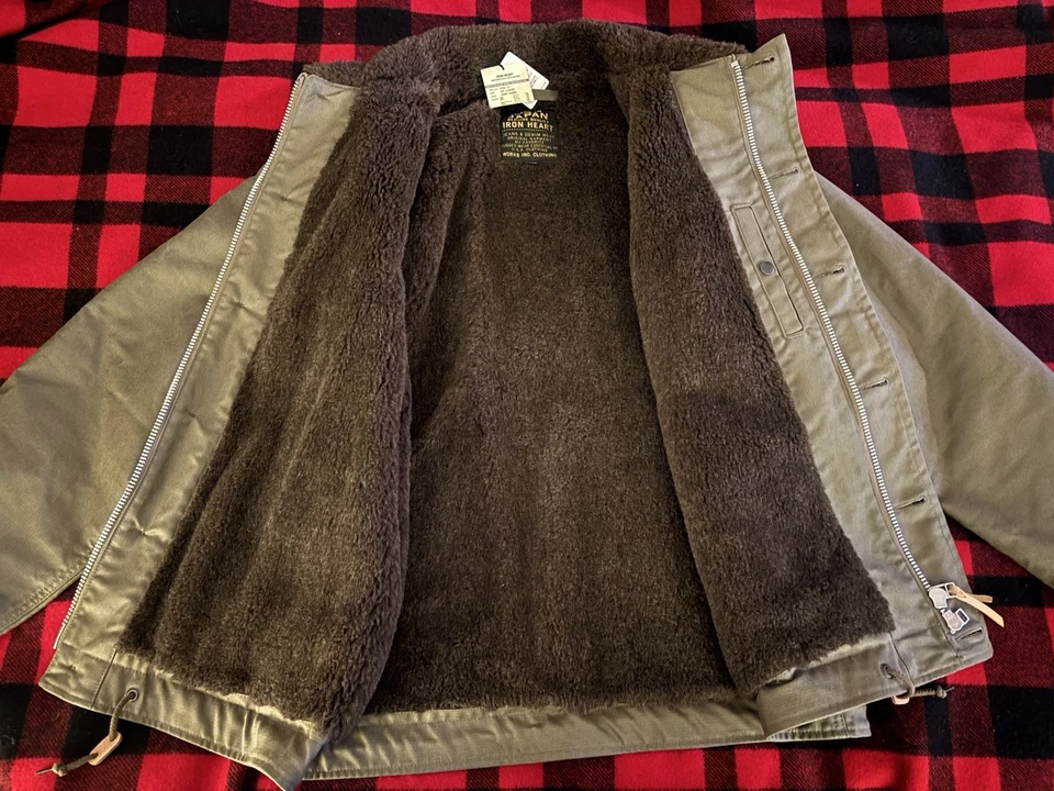 Iron Heart Whipcord N1 甲板夹克 - 黑色 - 尺寸 XXXXL / SP 大号 全新带标签 — 第 2/4 张图片