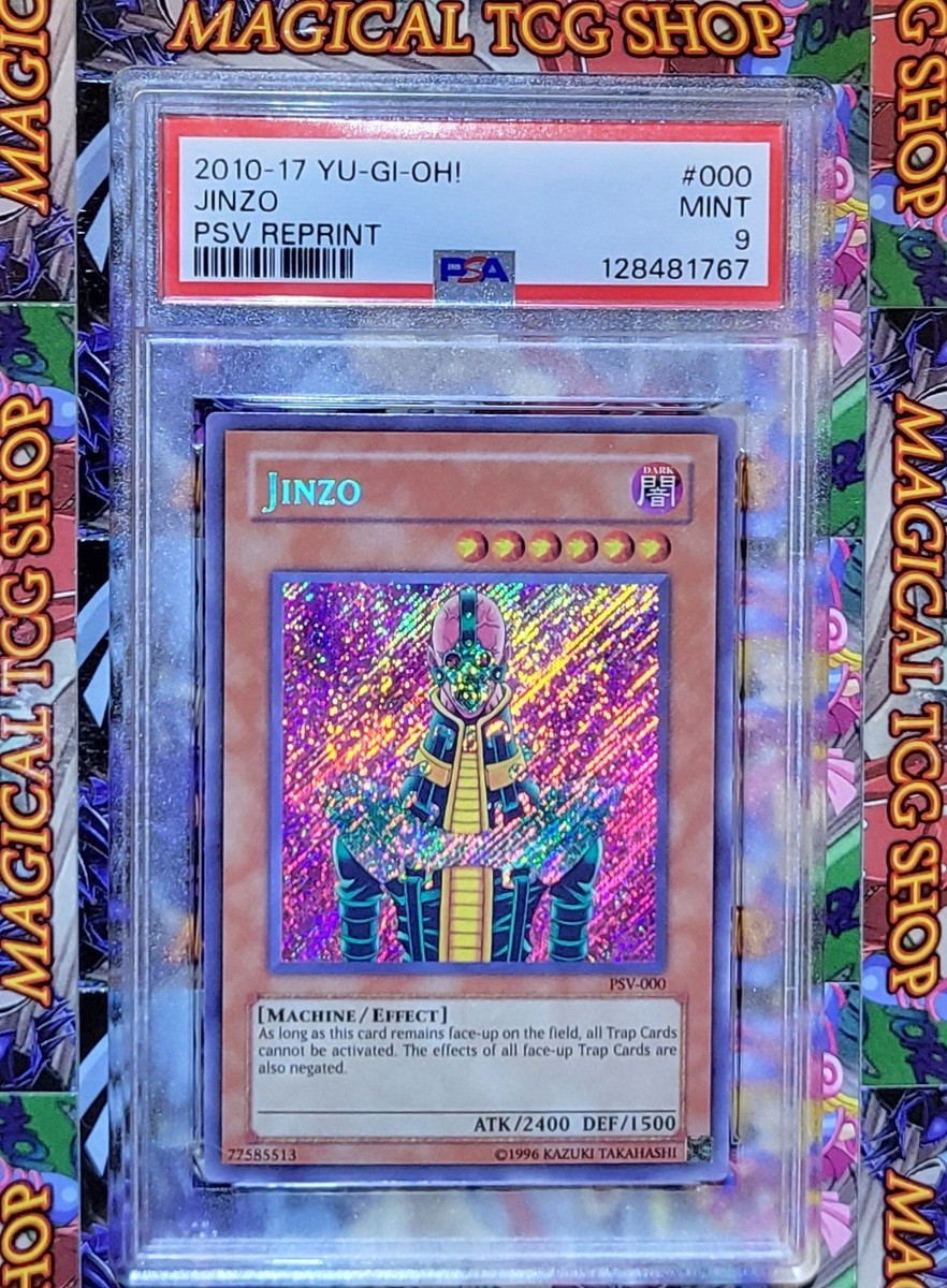 Yugioh Jinzo Pharaoh's Servant Secret Rare PSV-000 Holo Bleed PSA