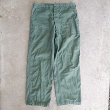 Vintage Military OG 107 Pants Button Fly Sateen Trousers 36x29 Type 1 Class 1