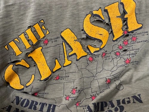 THE CLASH original Concert Tour tee shirt 1980s vintage concert t-shirt, vintage, single stitch, B+ condition