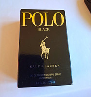 Ralph Lauren Polo Black Eau de Toilette Spray, Regular Size 125ml