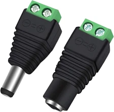 10 Pairs 12V 5A DC Power Plug Connectors (5.5mm x 2.1mm) – Includes 10 Male & 10