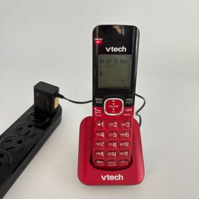 VTech CS6529-4B DECT 6.0 Cordless Phone Handset Red Charger Tested